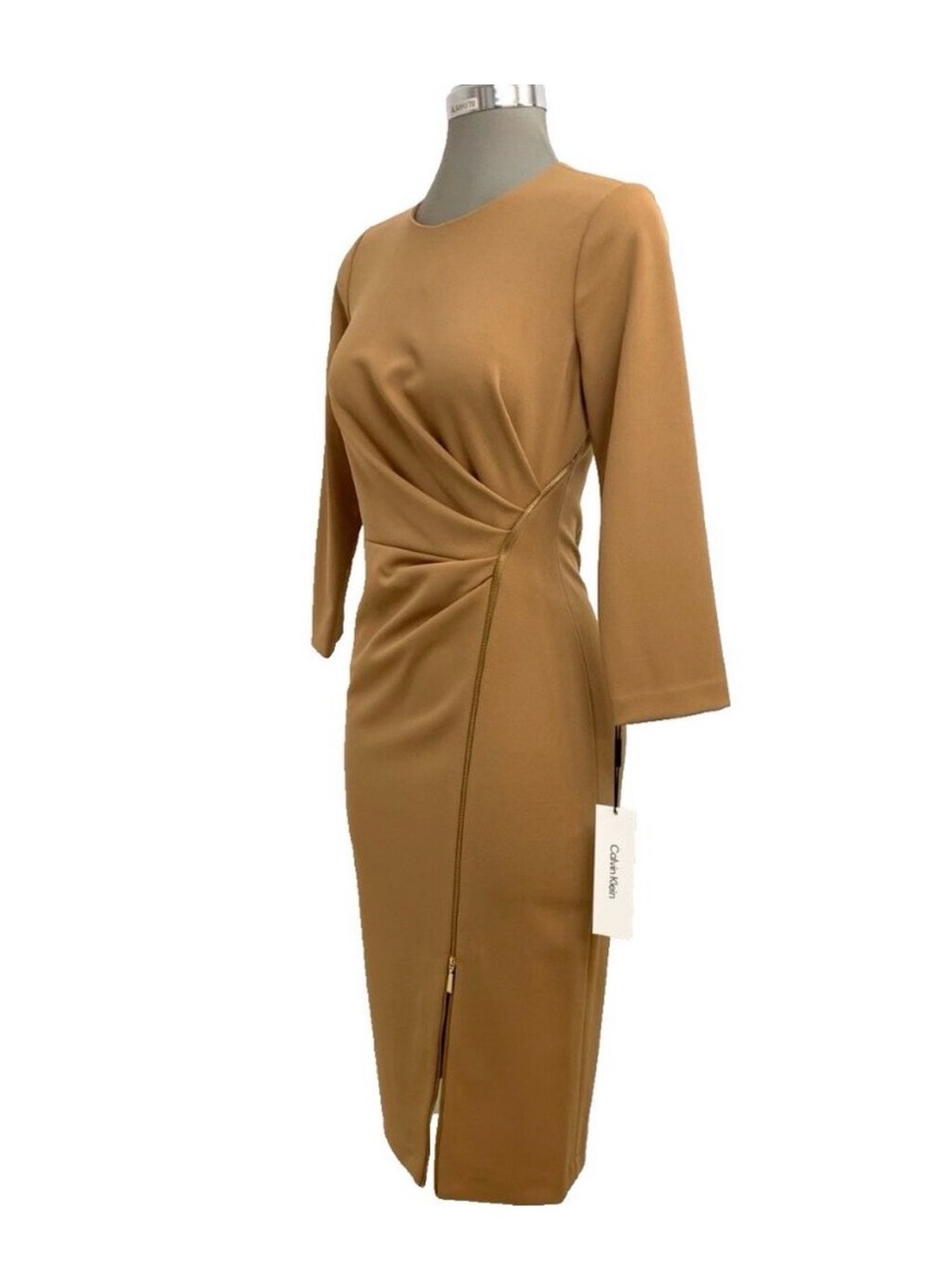 Calvin Klein Size 6 legacy Scuba Crepe Dress Side Zipper NWT - Picture 2 of 6